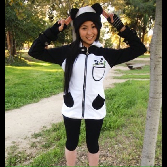 Fleece Panda Beanie