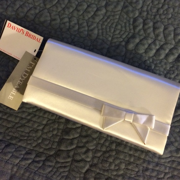 White wedding clutch David's bridal