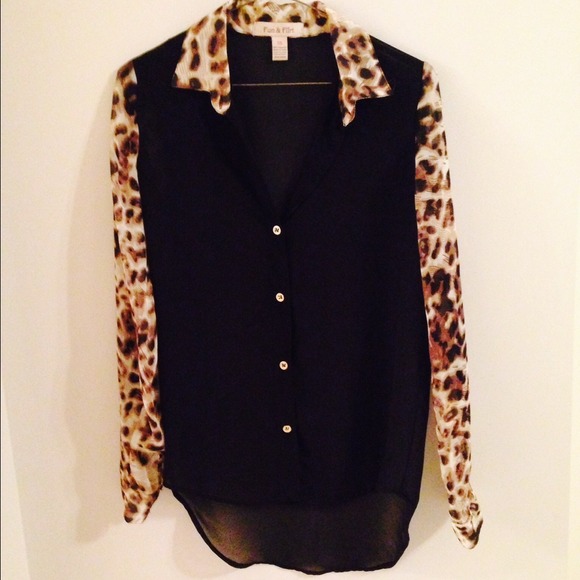 SOLD--Animal print blouse