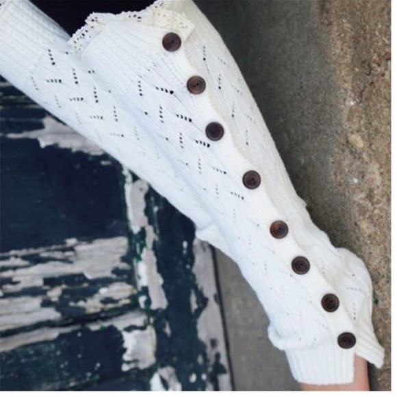 Lacey Knit Leg Warmers - Picture 3 of 4