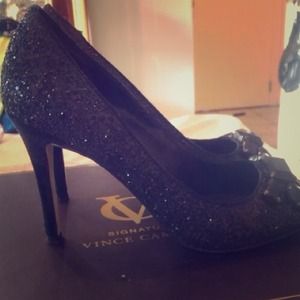 High heeled sparkle holiday shoes