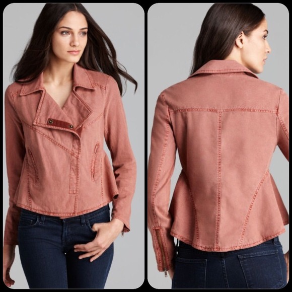 ❤️Host Pick❤️ NWT Free People Linen Moto Jacket - Picture 2 of 4