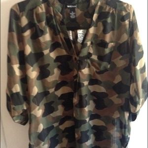 Sheer camo top.