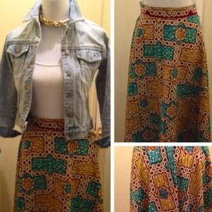 Custom made high-low maxi skirt, M 6-8
