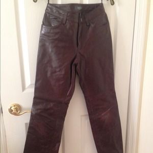 Gap 5 pocket leather pants