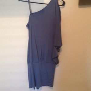 Gray asymmetrical dress