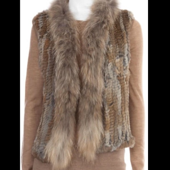 WHAT GOES AROUND COMES AROUND RABBIT FUR VEST