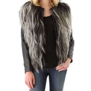 WHAT GOES AROUND COMES AROUND FUR + LEATHER JACKET