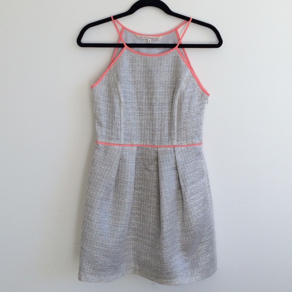 Rachel Roy Silver Dress with Coral Trimming