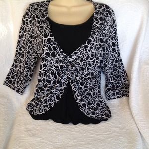 Black and White AB Studio Top