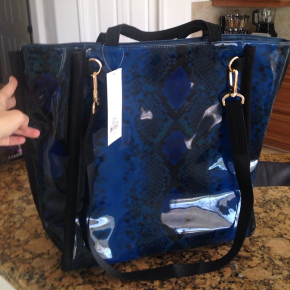 French Connection snake print tote bag