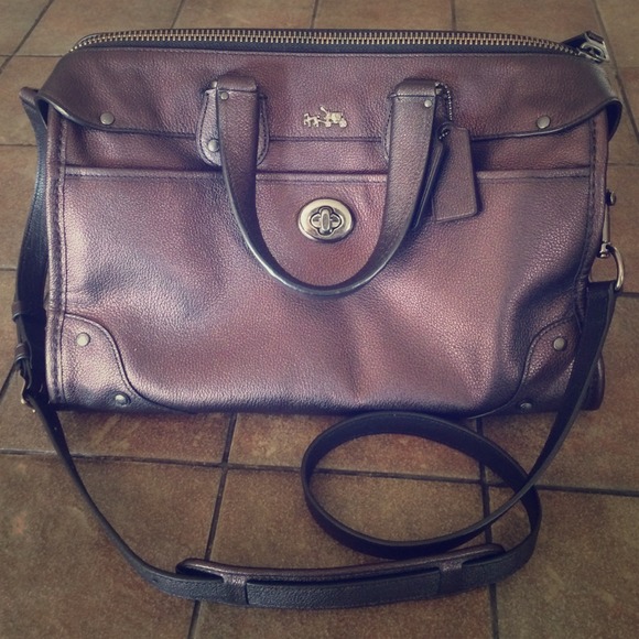 Coach | Bags | Brand New Coach Rhyder Satchel In Metallic | Poshmark