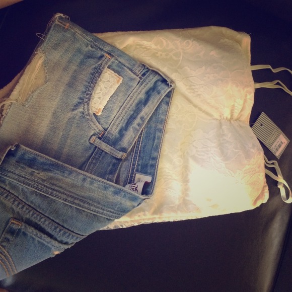Laced top made in Brazil w/ matching shorts