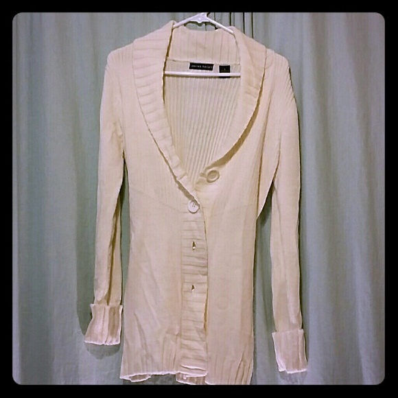 Cream button-up sweater