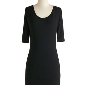 Modcloth Demure still the one little black dress S