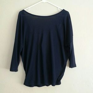 3/4 sleeve open back shirt
