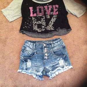 Almost Famous high waist shorts.