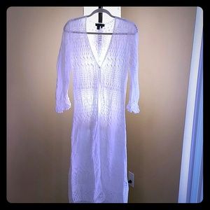 Ralph Lauren white crochet cover-up