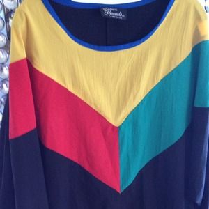 Vintage color block sporty top 🌺RESERVED🌺