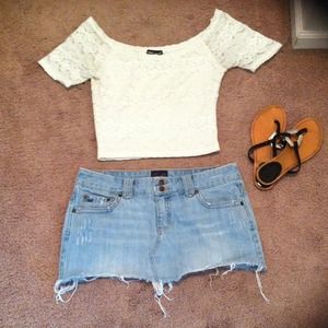 Aeropostale jean skirt.