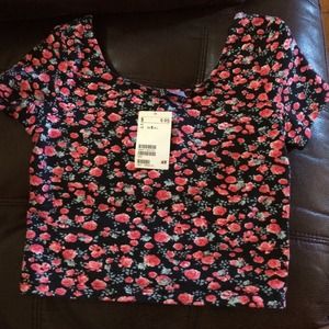 H&M floral crop top