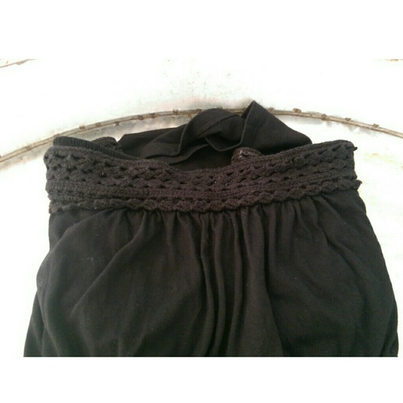 Black Strapless Maternity Top