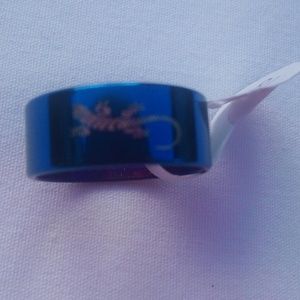 Blue Stainless steel ring (a)