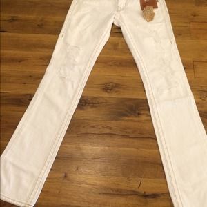True Religion white bootcut jeans