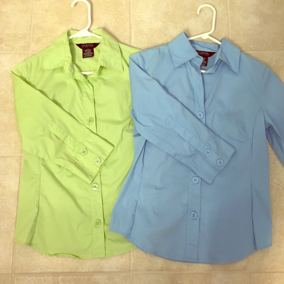 Dress Shirt Bundle- green and blue.