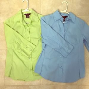 Dress Shirt Bundle- green and blue.