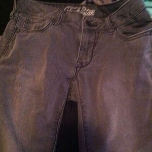 Darker grey old navy pants, not jean material.