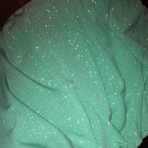 Simple dress, teal turquorise color top , black