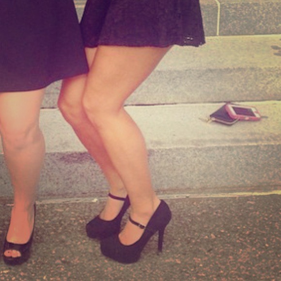 Black stilettos