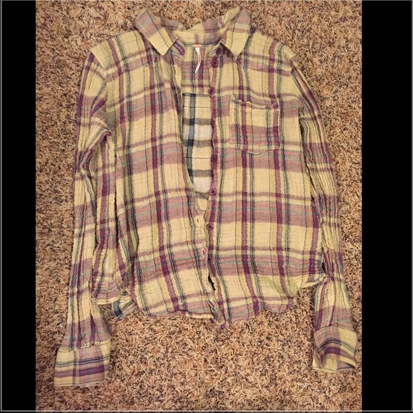 Free People Flannel Top