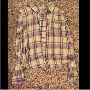 Free People Flannel Top