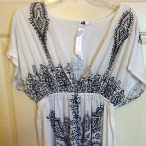 Black & White v neck tunic dress - XL