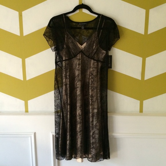 NWT I-N-C Black Lace Cocktail Dress