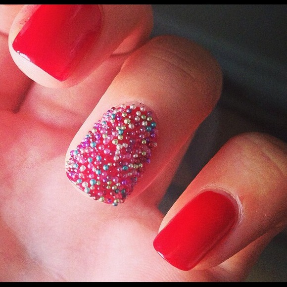 🔁💅🏼Caviar Nail Beads in Cherry💅🏼