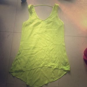 Vibrant yellow semi long shirt