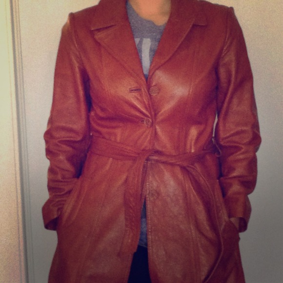 Wilsons leather brown coat