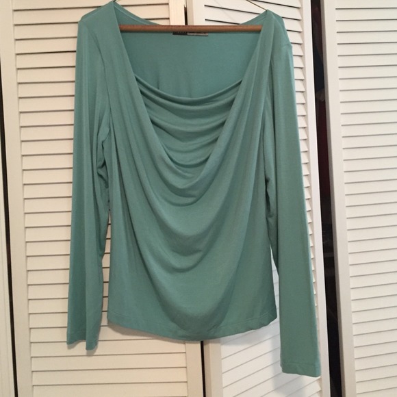 Long-Sleeved Aqua Shirt