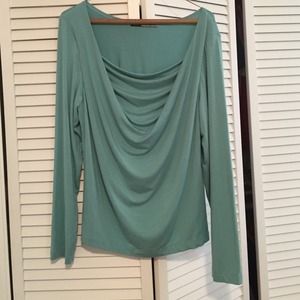 Long-Sleeved Aqua Shirt