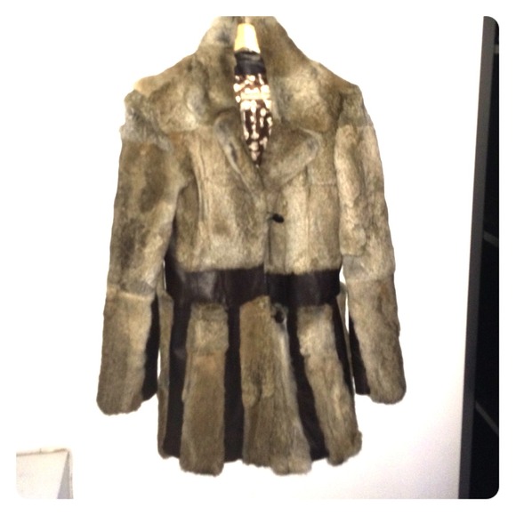 WHAT COMES AROUND GOES AROUND RABBJT FUR COAT