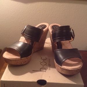 BOC Wedge Sandals Black Size 8.5M