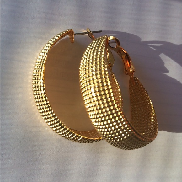 Goldtone pierced earrings