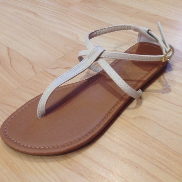 White summer sandals