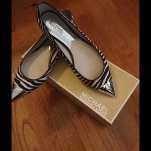 Michael Kors calf hair Zebra flats