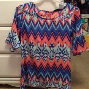 Silk, semi- long shop hopes blouse