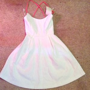 White summer dress that flares out at the bottom