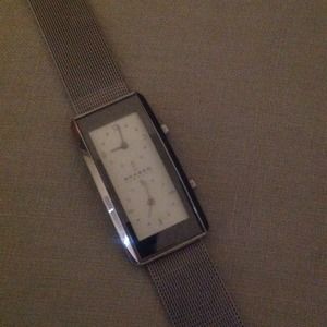 Skagen Women's Dual Time Zone Steel Mesh Watch